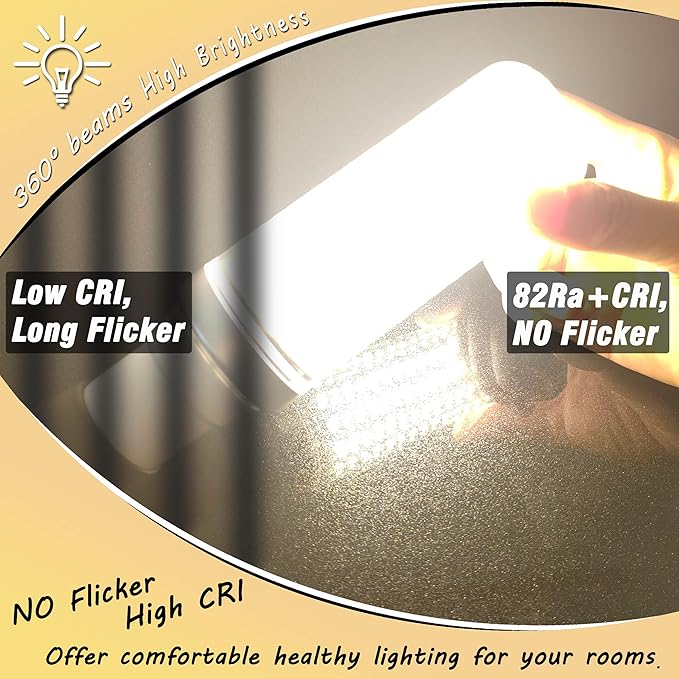 1.57 x 4.92 inch Big E26 15W LED Corn Bulbs 2000 Lumen 150 Watt Equivalent Incandescent Bulbs 4000K Natural White Candelabra Ceiling Fan LED Bulbs for Indoor Outdoor Home Garage Warehouse, 2 Pack - Bloomnest