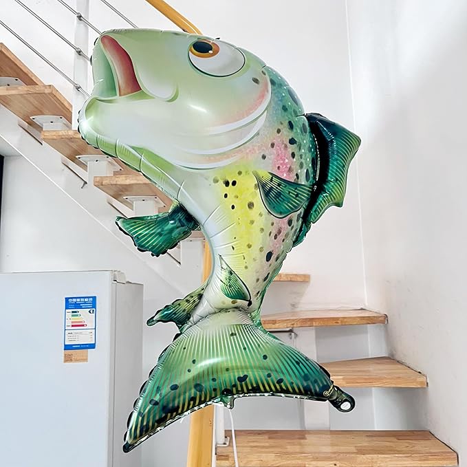 6Pcs Fish Balloons/Realistic Carp Tuna Salmon Balloons/Gone Fishing Baby Shower Decorations/Let’s Go Fishing Party Supplies/Little Fisherman Fish Fest Decor/Fishing Tournament Enthusiast Gift - Bloomnest
