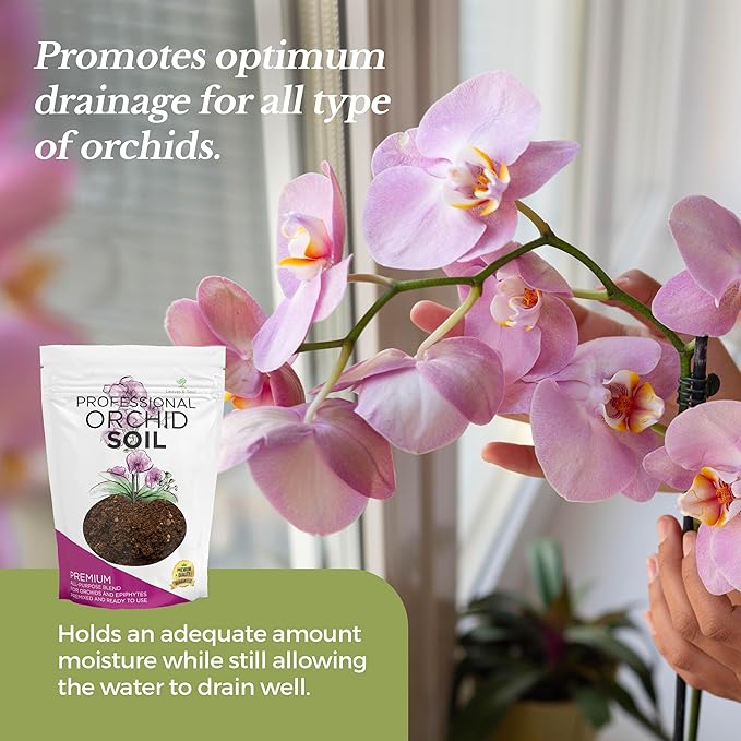 Orchid Soil Premium All Purpose Blend | Large 2.2 Quarts | Ready to Use for Orchids, Bromeliads, Epiphytic Plants | Lava, Calcined Clay and Pinebark | Made in USA - Bloomnest
