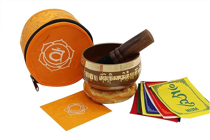 Seven Chakra Tibetan singing bowls set, choose your favorite chakra bowl, improve your chakra meditation practice (The Sacral Chakra) - Bloomnest
