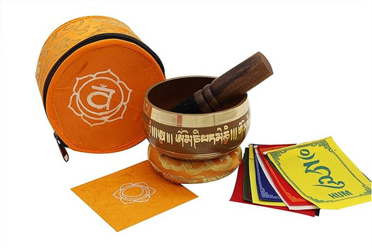 Seven Chakra Tibetan singing bowls set, choose your favorite chakra bowl, improve your chakra meditation practice (The Sacral Chakra) - Bloomnest