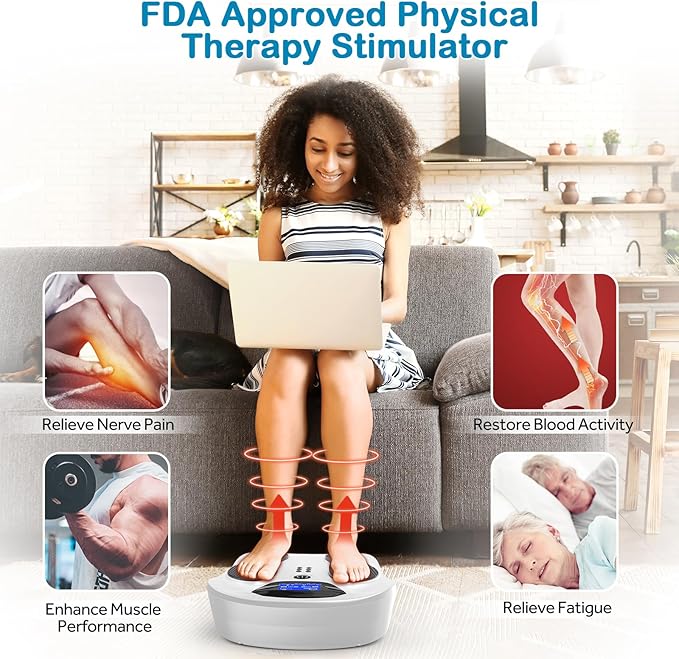 Creliver Foot Nerve Muscle Stimulator Pro, TENS & EMS Foot Massager for Neuropathy, Circulation and Body Pain Relief, Electric Feet Legs Blood Circulation Machine, FSA or HSA Eligible - Bloomnest