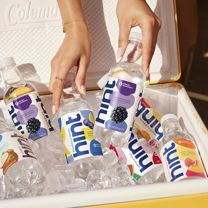 Hint Infused Bottled, Best Sellers Variety Pack - Sugar Free Flavored with Zero Calories, Natural Essences, and No Artificial Sweeteners - 16 Fl Oz (Pack of 12) - Bloomnest
