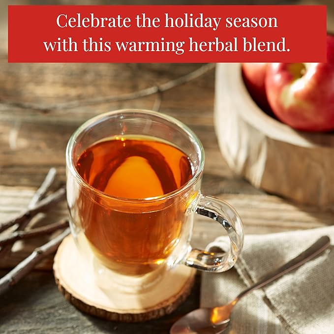The Republic of Tea - Mulled Apple Spice Herbal Tea Tin, 36 Tea Bags, Naturally Caffeine Free - Bloomnest
