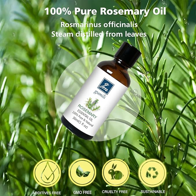 Rosemary Essential Oil, 30ml - Pure, Undiluted Rosemary Oil for Aromatherapy - Bloomnest