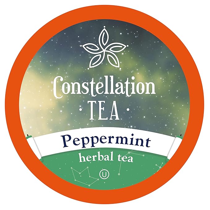 Constellation Tea Peppermint Herbal Tea Pods Compatible with K Cup Brewers Including 2.0, 40 Count - Bloomnest