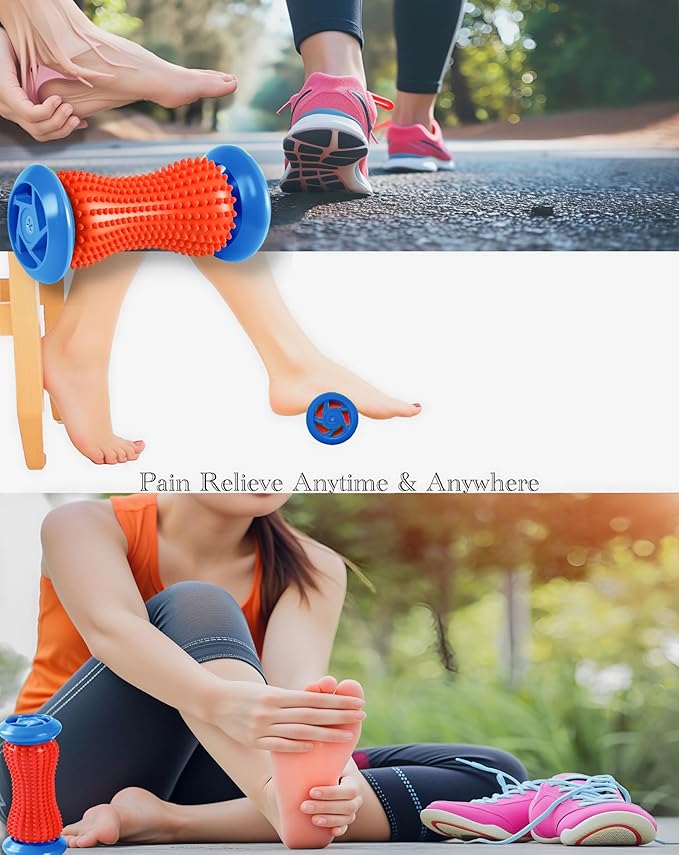 Portable Plantar Fasciitis Massager Foot Roller, an Effective Deep Tissue Muscle Massager and Foot Pain Relief Tool, Ideal as a Relaxation Gift and Reflexology for Nerve Relaxation - Bloomnest