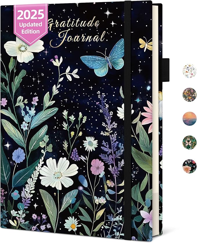 Gratitude Journal for Women – Undated Daily Mindfulness & Manifestation Journal with Prompts for Cultivate Affirmations, Positivity, Self-Care & Happiness - Celestial - Bloomnest