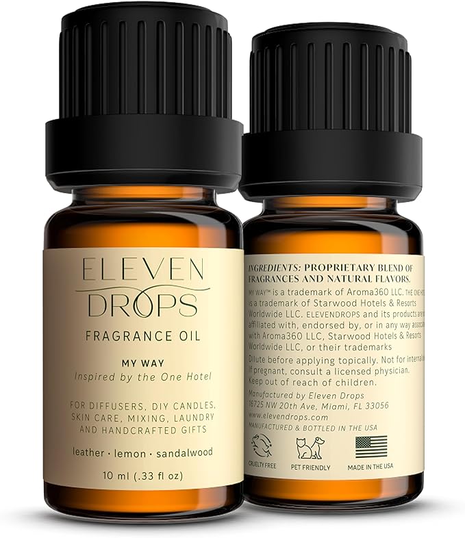 My Way Diffuser Oil - Premium Fragrance Oil Inspired By The 1 Hotel - Invigorating My Way Scent for Cold Air Diffusers, Home, Office, DIY Candles, Mixing, Long-Lasting, Pet Friendly, 10ml - Bloomnest