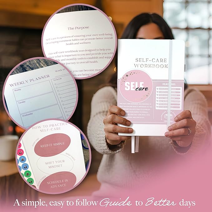Planners with Purpose Self-Care Planner for Women - Wellness & Mindfulness Journal with Guided Prompts, Self Love & Gratitude Exercises - Daily Reflection & Goal Setting Notebook - Aesthetic Hardcover A5 (white) PlannerswithPurpose