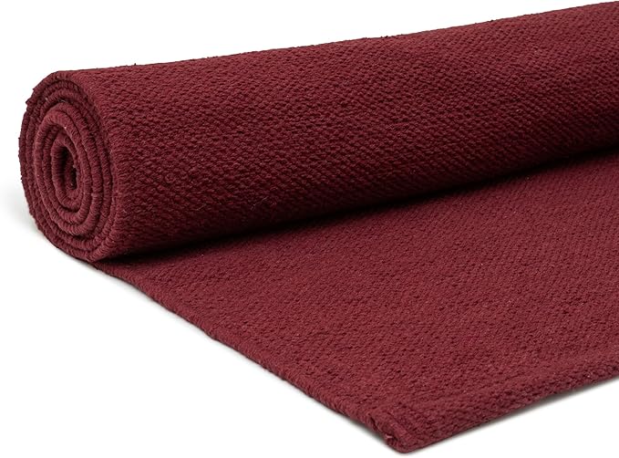 Live Well 360 Handmade Organic Cotton Yoga Mat - Non-Toxic, Chemical-free and All Natural Cloth Yoga Mat - Exercise, Workout, & Fitness Rug - Woven Material - Absorbent & Washable - 78" x 27" - Bloomnest