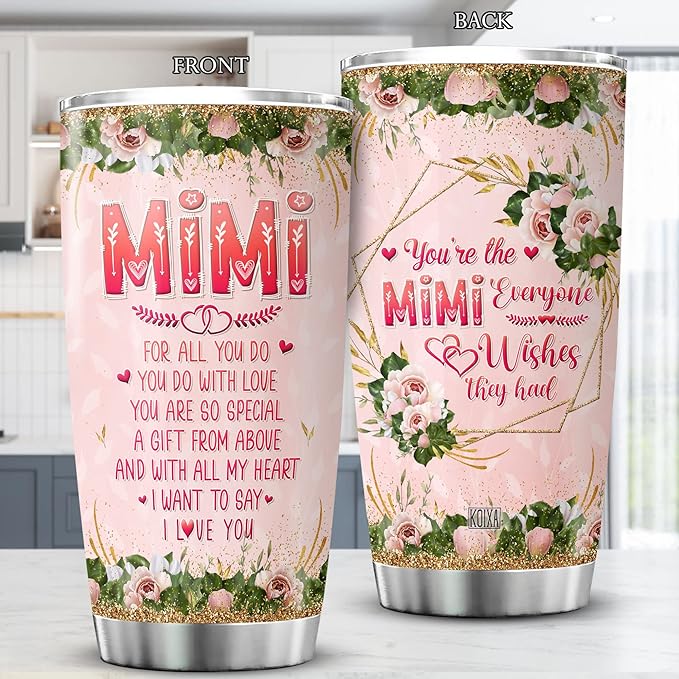 Mimi Tumbler Gift For Grandma From Grandkids You Are The Mimi Everyone Wishes They Had Flower Floral Coffee Mug With Lid 20oz Mothers Day Cup Grandmother Birthday Gifts Ideas - Bloomnest