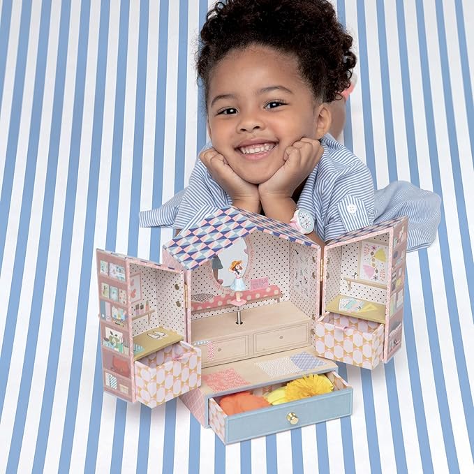 DJECO Musical Jewelry Box for Kids - Treasure Boxes Unicorn Dream -Storage for Necklace, Bracelets, Rings, Earrings, Small Toys, Decorations, Keepsake & Trinkets - Safe for Ages 6+ Boys & Girls - Bloomnest