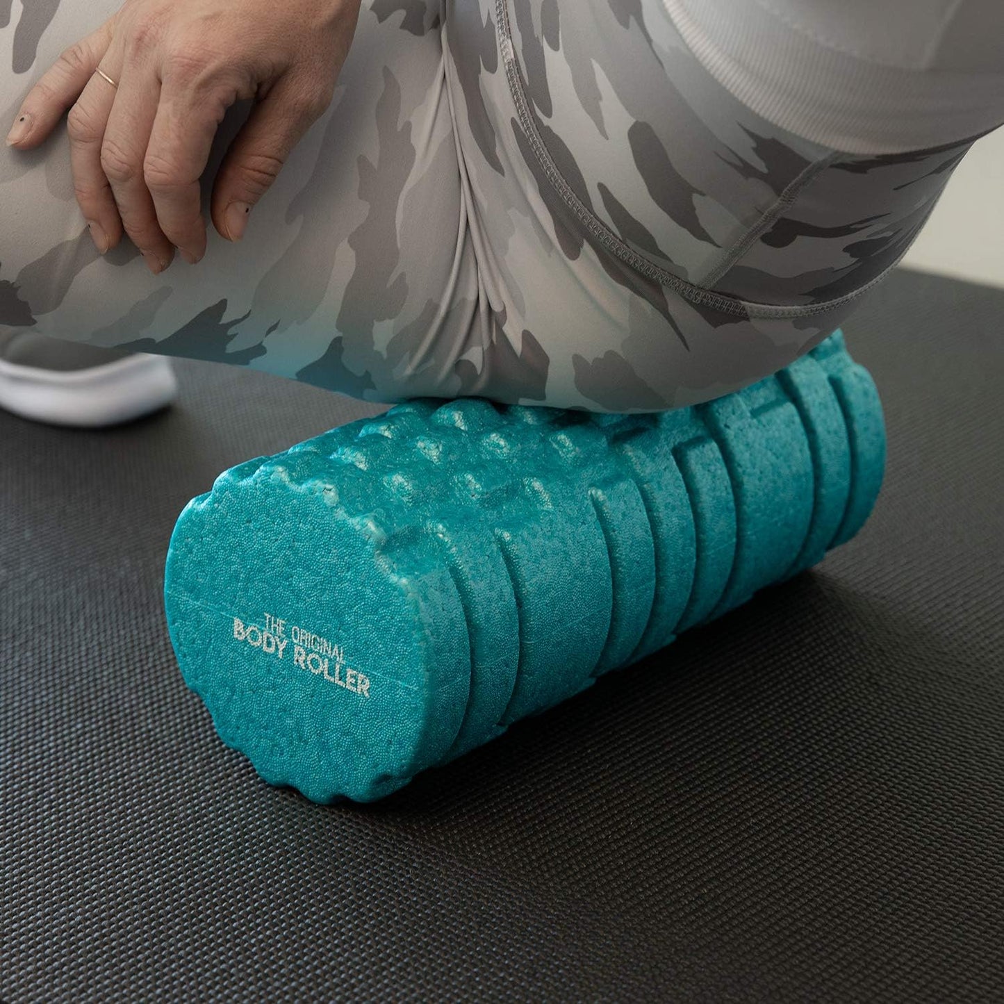 High Density Foam Roller Massager for Deep Tissue Massage of The Back and Leg Muscles - Self Myofascial Release of Painful Trigger Point Muscle Adhesions - 13" Turquoise