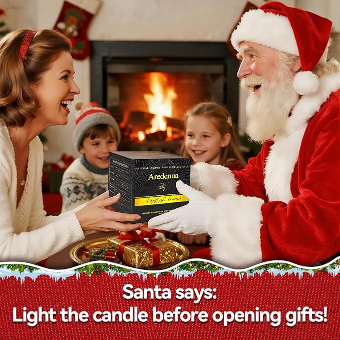 Balsam Cedar Candle | Christmas Scented Candle - Long Lasting Christmas Tree Pine Scent, Winter Holiday Candles - 7 oz Soy Candles Home Scented, Xmas Holiday Gift for Men & Women - Bloomnest