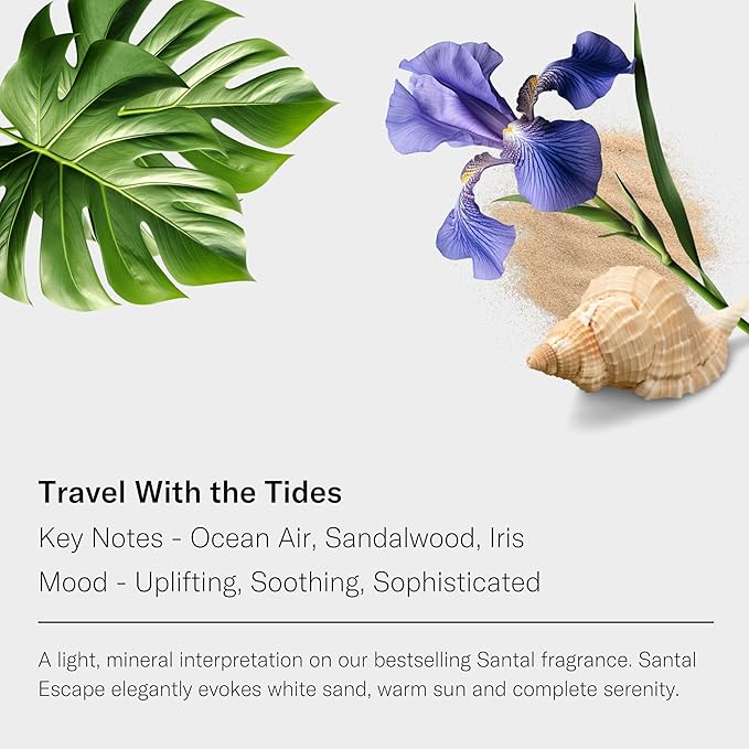AromaTech Santal Escape Aroma Essential Oil Blend: Luxury Hotel Inspired Aromatherapy with Ocean Air, Sandalwood, Iris for Ultrasonic Diffusers & Nebulizers - 4 fl oz, 120 mL - Bloomnest