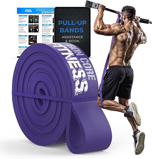 Pull Up Assistance Resistance Bands - Long Loop Power Bands for Men and Women - Strength Power Flexibility Training at Home & Gym - Ebooks & Workout Chart Included by Iron Core Fitness - Bloomnest