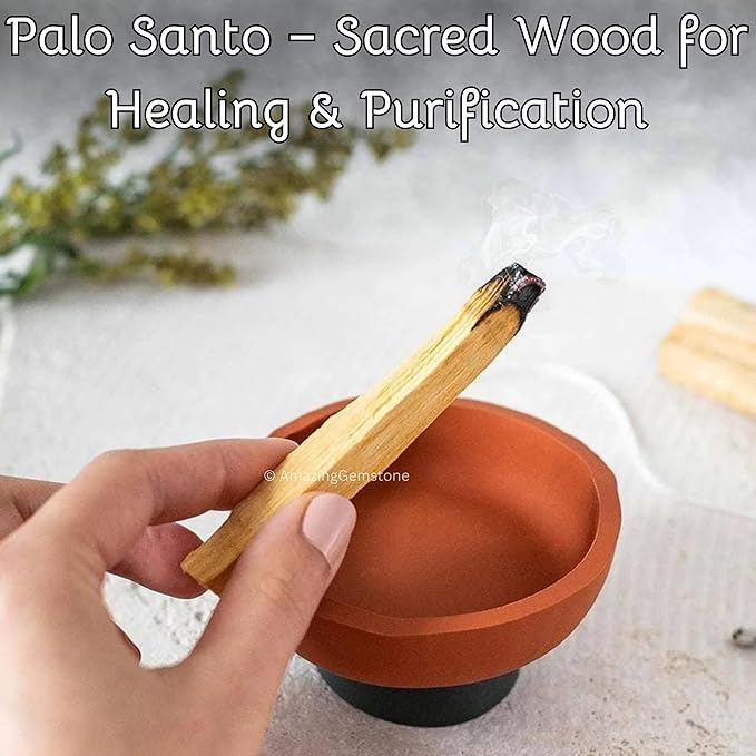 Amazing Gemstone Premium Palo Santo Sticks - 3 Pieces Authentic Palo Santo Incense Sticks for Aromatherapy, Meditation, and Cleansing - Natural Scented Fragrance for Relaxation and Spiritual Healing AmazingGemstone