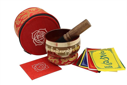 Seven Tibetan Singing Bowls Set - Choose Your Favorite Bowl, Improve Meditation Practice (Root Chakra) - Bloomnest
