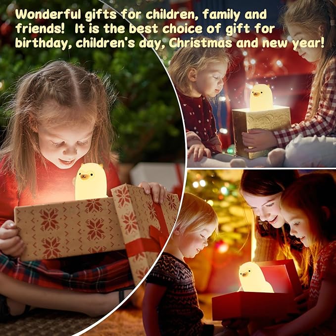 Tremdwoto Alpaca Night Light for Kids，7 Color Baby Nightlight with Touch Control & 1H Timer, Battery Operated Soft Animal Night Light for Nursery, Toddler Room Decor, Gift for Girls, Boys, Women - Bloomnest