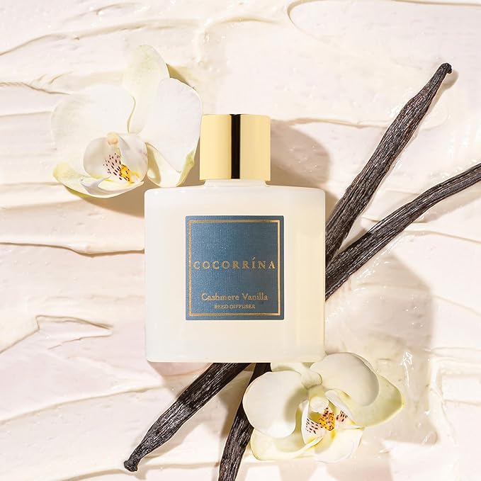 COCORRÍNA Reed Diffuser - Cashmere Vanilla 6.7 fl oz Reed Diffuser for Bedroom Bathroom Home Décor - Bloomnest