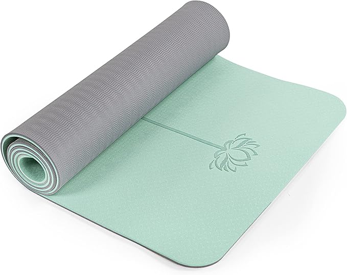 Yoga Mat Non Slip, Pilates Fitness Mats, Eco Friendly, Anti-Tear 1/4" Thick Yoga Mats for Women, Exercise Mats for Home Workout with Carrying Sling and Storage Bag - Bloomnest