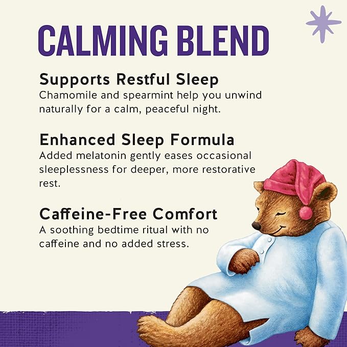 Celestial Seasonings Sleepytime Tea Plus Melatonin, Caffeine Free, Celestial Seasonings Herbal Tea, 18 Bag Box (Pack of 5) - Bloomnest
