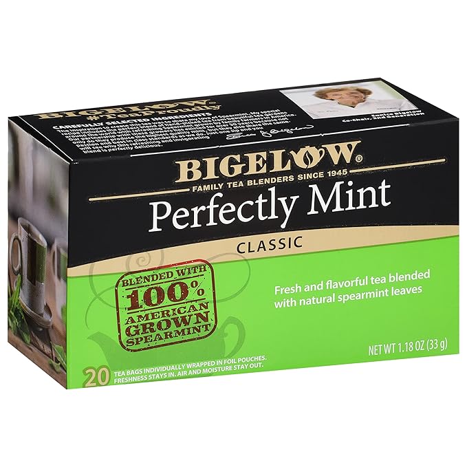 Bigelow Tea Perfectly Mint Black Tea, Caffeinated, 20 Total Tea Bags - Bloomnest