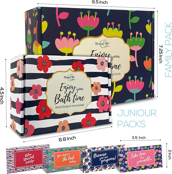 Bath Bombs for Women Gift Set - 24 Natural & Organic Bath Bombs with Essential Oils & Moisturizing Shea Butter, Spa Selfcare Gift, Stocking Stuffers, Christmas Gifts for Her, Women, Kids, Teen Girls - Bloomnest