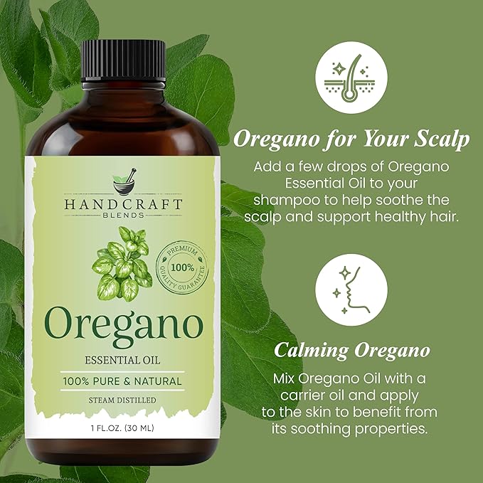 Handcraft Blends Oregano Oil – 1 Fl Oz – 100% Pure and Natural – Premium Grade Essential Oil for Diffuser and Aromatherapy, Skin, Massage, Candle and Soap Making Fragrance - Bloomnest