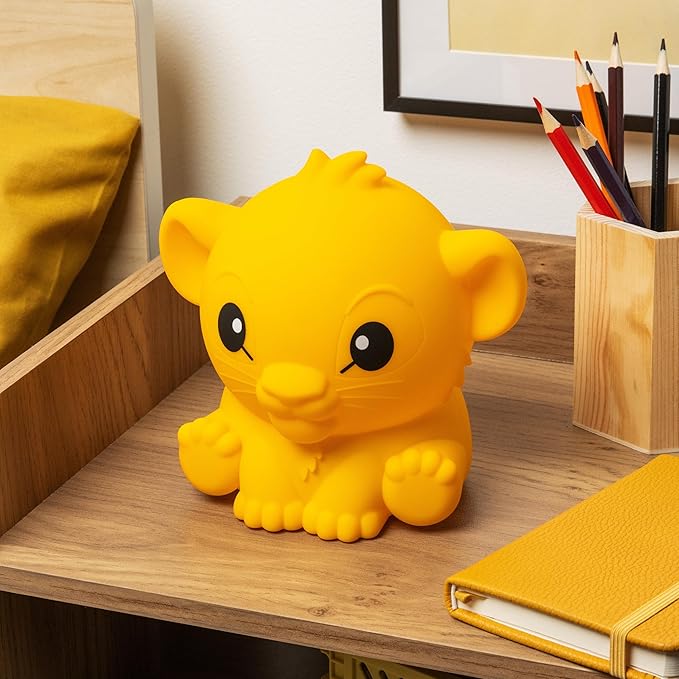 The Lion King Simba SquishyGlo Silicone Light, Officially Licensed Disney Lamp for Kids & Teens, Cordless & Rechargeable Bedroom Décor, Collectible Merchandise | Paladone - Bloomnest