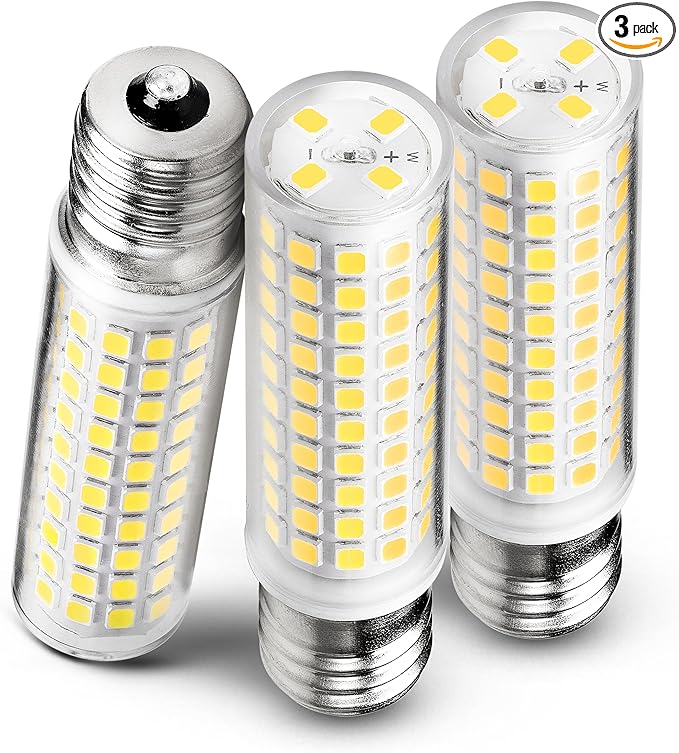 E17 LED Bulb 10 Watt Equivalent 100W 4000K Natural White 1000lm Non-Dimmable 120V E17 Intermediate Base LED Bulb for Desk Lamp, Ceiling Fan Lights, Headboard Reading Lights, Chandelier, 3 Pack - Bloomnest
