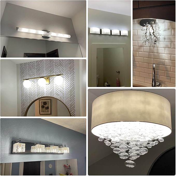 ALIDE E12 Kx-2000 60W C7 Dimmable Led Candelabra Bulbs Equivalent, 4000K Natural White T6 110V 120V Small Base E12 LED Bulbs 6W for Ceiling Fan Salt Lamp Chandelier Lighting,600lm,8Pack - Bloomnest