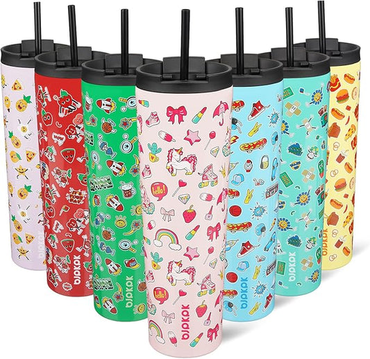 BJPKPK 34oz Insulated Tumbler With lid And Straw Stainless Steel Tumblers Travel Coffee Mug Reusable Thermal Cup,Unicorns - Bloomnest