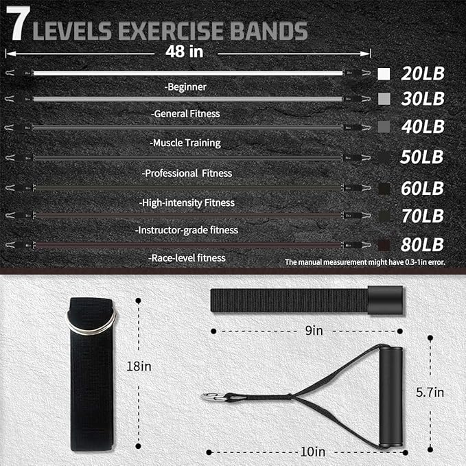 VEICK Resistance Bands, Exercise Bands, Workout Bands, Resistance Bands for Working Out with Handles for Men and Women, Exercising Bands for Fitness Weights Work Out at Home - Bloomnest