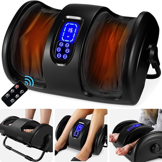 Best Choice Products Heated Shiatsu Foot Massager for Pain Relief, Plantar Fasciitis, Neuropathy, Blood Circulation w/Compact Design - Satin Black - Bloomnest