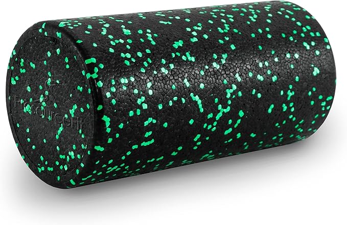 ProsourceFit High Density Foam Rollers 12 - inches Long, Firm Full Body Athletic Massage Tool for Back Stretching, Yoga, Pilates, Post Workout Muscle Recuperation, Black/Blue - Bloomnest