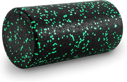 ProsourceFit High Density Foam Rollers 12 - inches Long, Firm Full Body Athletic Massage Tool for Back Stretching, Yoga, Pilates, Post Workout Muscle Recuperation, Black/Blue - Bloomnest