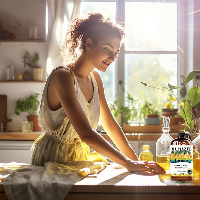 Pineapple Essential Oil, Pineapple Oil 16 Fl Oz 480ML for Diffuser Humidifier Yoga Cleaning DIY Candle Soap Making Essential Oils - Bloomnest