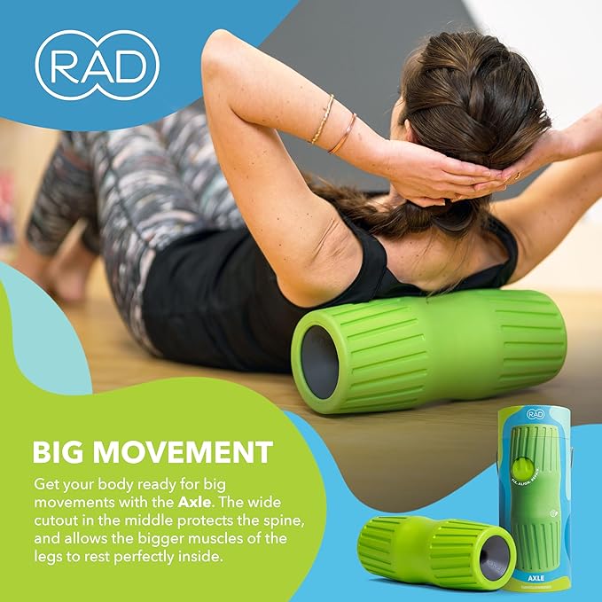 RAD Axle – Extra Firm High-Density Exercise Foam Roller – Deep Tissue Myofascial Release for Back, HIPS, Legs & Shoulders – Muscle Recovery Tool for Stretching & Mobility - Bloomnest