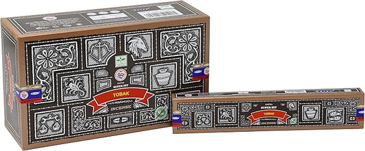 EARTH Satya Super Hit Tobak Incense Sticks 15 GMS (Pack of 12) (Green Certified) Indian Perfumed Hand Rolled Agarbatti Perfect for Worship, Church, Aroma Therapy, Relaxation, Medication,Yoga Earth