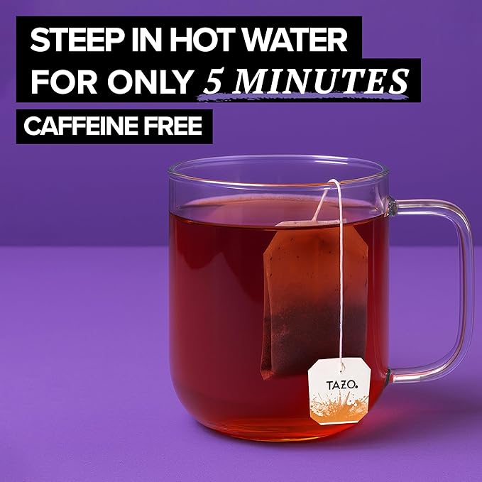 TAZO Dessert Delights Glazed Lemon Loaf Herbal Tea Bags, Aromatic Blend, Caffeine-Free, 90 Total Tea Bags (15ct - Pack of 6)