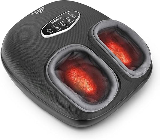 Snailax Shiatsu Foot Massager with Heat, Deep Kneading, Compression, Vibration, Feet Massager Machine for Plantar Fasciitis, Neuropathy, Foot Warmer Under Desk, Size 13, Gifts for Men, Women - Bloomnest