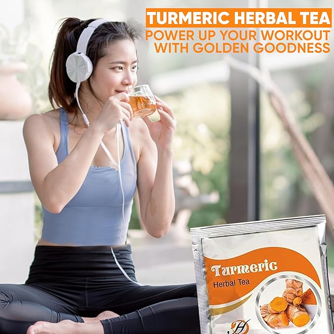 HERBOGANIC Turmeric Herbal Tea - Digestion Support and Immune Boost | Refreshing and Delicious Blend | Natural Ingredients | 20 Tea Bags - Bloomnest