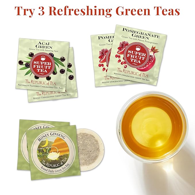 The Republic of Tea – Premium Assortment of Teas & Herbs, 40 Individually Wrapped Tea Bags - Bloomnest