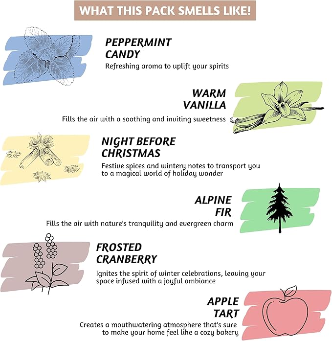 Folkulture Incense Sticks (120 Sticks) | Set of 6 Premium Incense for Meditation, Aromatherapy, Gifts | No Charcoal,Organic, Non Toxic, 45 Mins, Long Burning Peppermint, Apple Tart Insence-Sticks FOLKULTURE