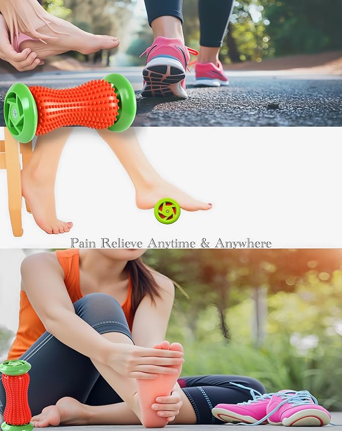 Reflexology Foot Massager Tool, Plantar Fasciitis Relieve Diabetic Neuropathy,Acupressure Trigger Point Therapy, Heel Arch Arthritis - Bloomnest