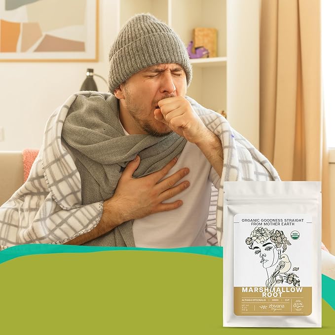 Marshmallow Root Tea (Althea Officinalis) – Organic Marshmallow Root – Throat Tea - Gut Lining, Digestion, Respiratory Health - Blood, Bones, Skin, Hair - Marshmellow Herb – 4 Ounces - Bloomnest