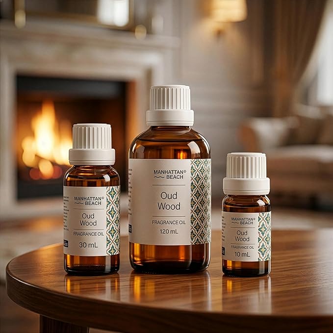 Manhattan Beach – Oud Wood, Diffuser Oil Inspired by Luxury Perfume - Fragrance Oil for Ultrasonic and Waterless Diffusers and Crafting - 30 mL, 1 fl oz Glass Bottle ManhattanBeach