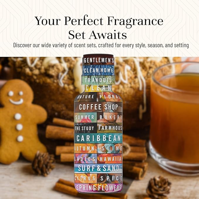 P&J Trading Bakery Set of 6 Fragrance Oils - Pumpkin Pie, Cupcake, Sugar Cookies, Coffee Cake, Snickerdoodle, Gingerbread Candle Scents, Soap Making, Diffuser Oils PJTrading